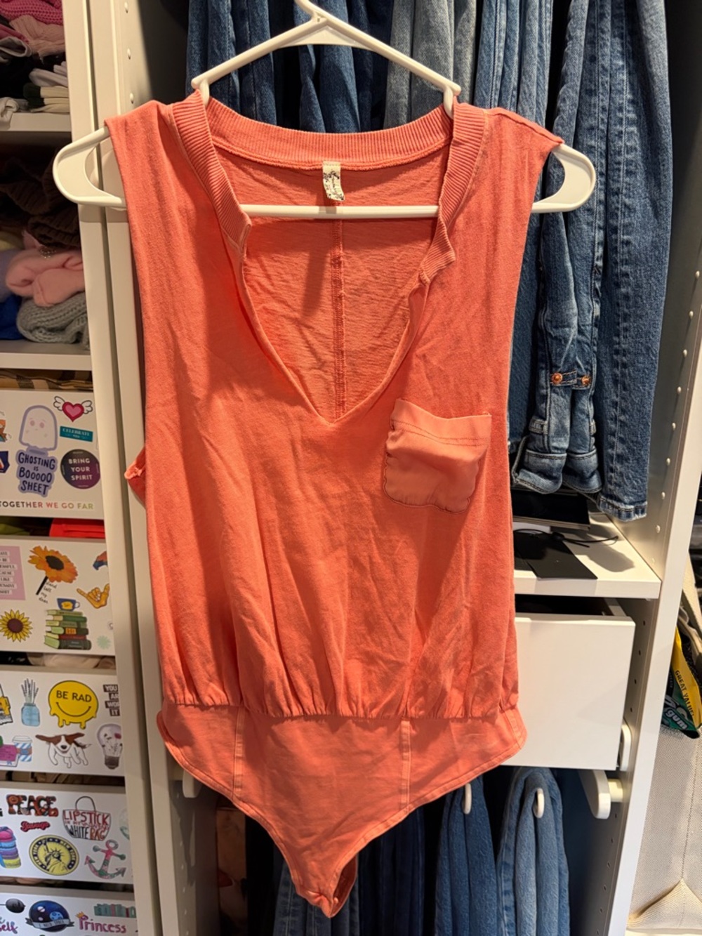Free People Sleeveless Pocket Bodysuit